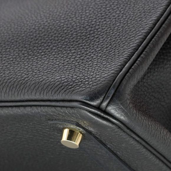 Hermes Birkin Handbag Black Togo with Gold Hardware 25 Black - Picture 9 of 10